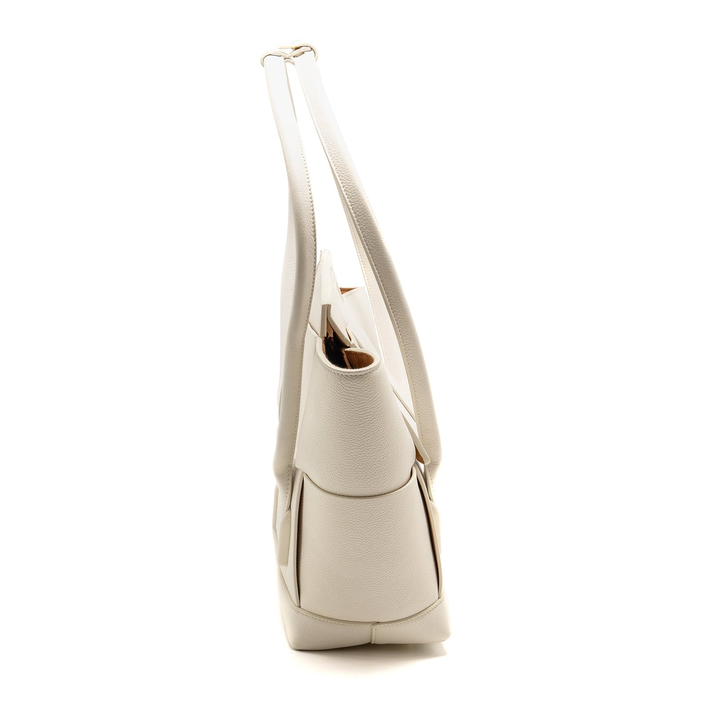 Bottega veneta large Arco tote Purse grained calfskin white