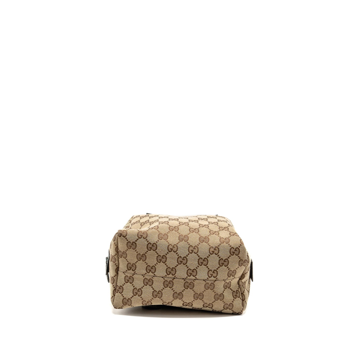 Gucci Balthus Tofu Handbag Canvas/ Leather Beige/ Dark Green