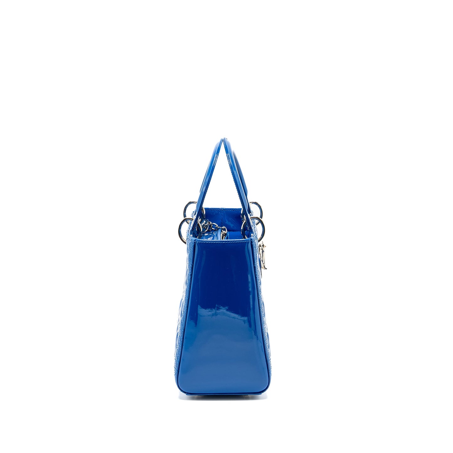 Dior Medium Lady Dior Patent Blue