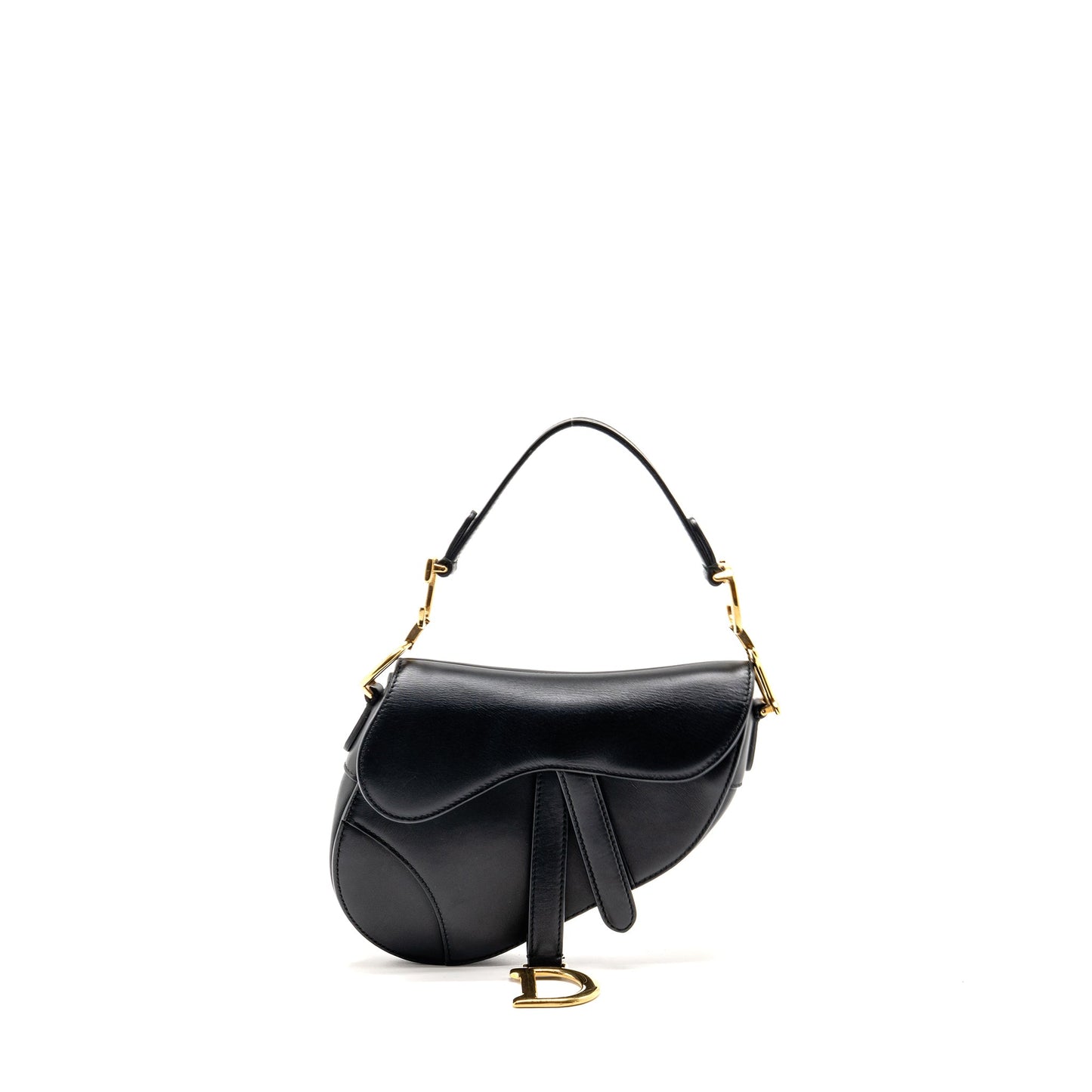 Dior Mini Saddle Purse Calfskin Black