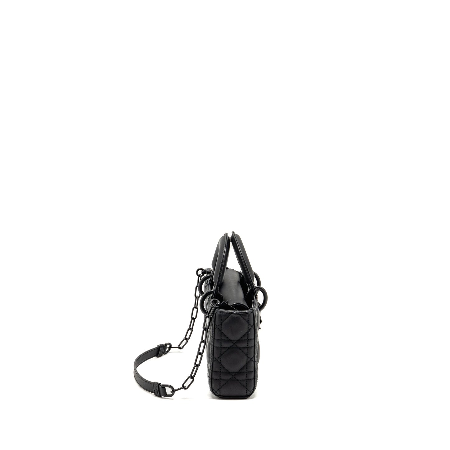 Dior Small Lady D-Joy Purse Black Ultramatte Calfskin So Black