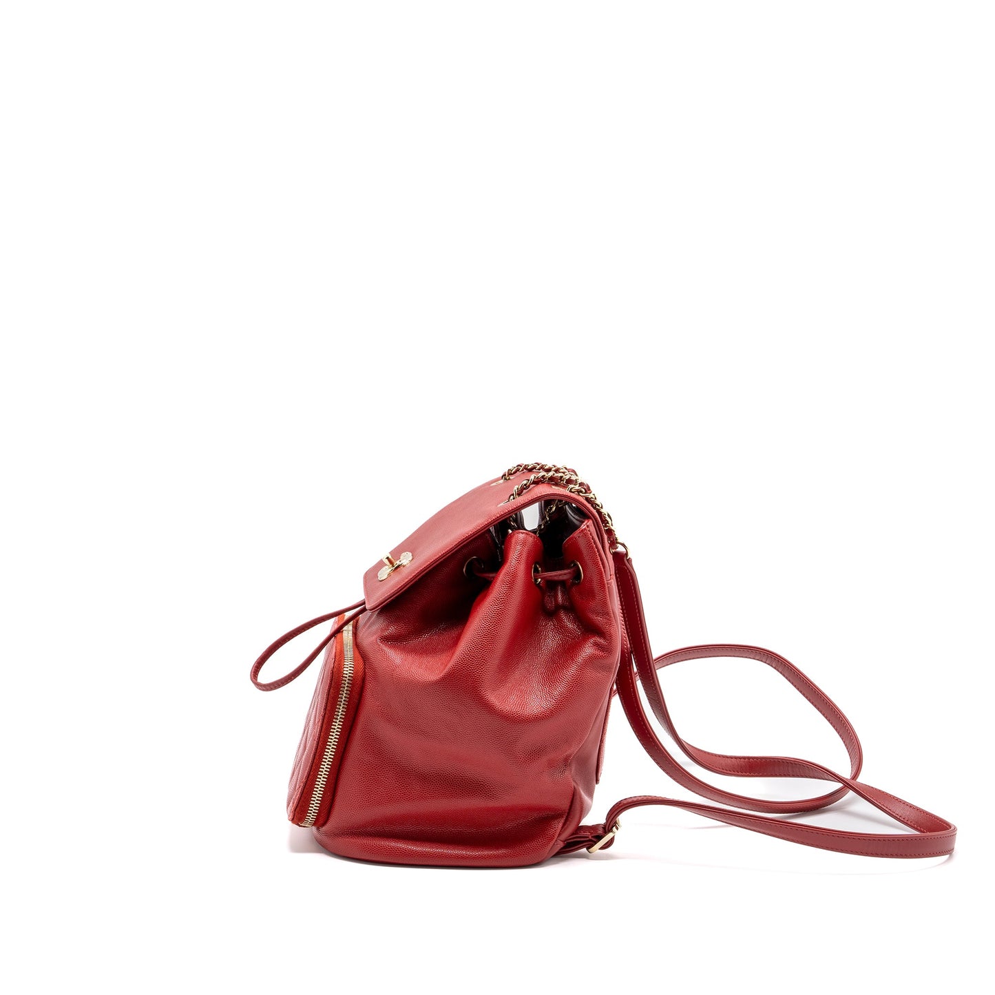 Chanel affinity backpack caviar red GHW