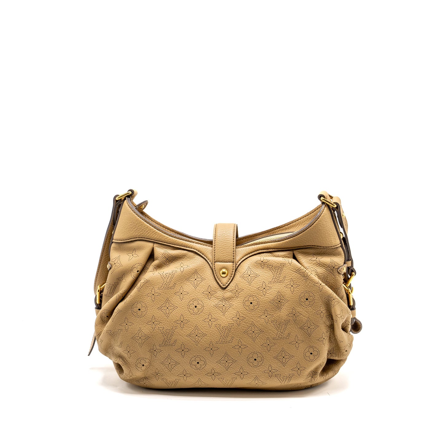 Louis Vuitton Mahina Hobo Purse Calfskin Beige
