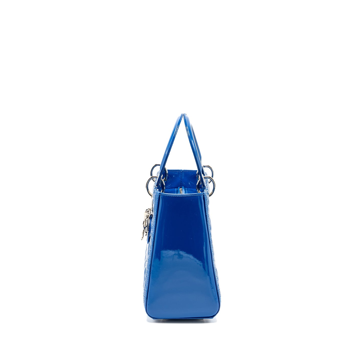 Dior Medium Lady Dior Patent Blue