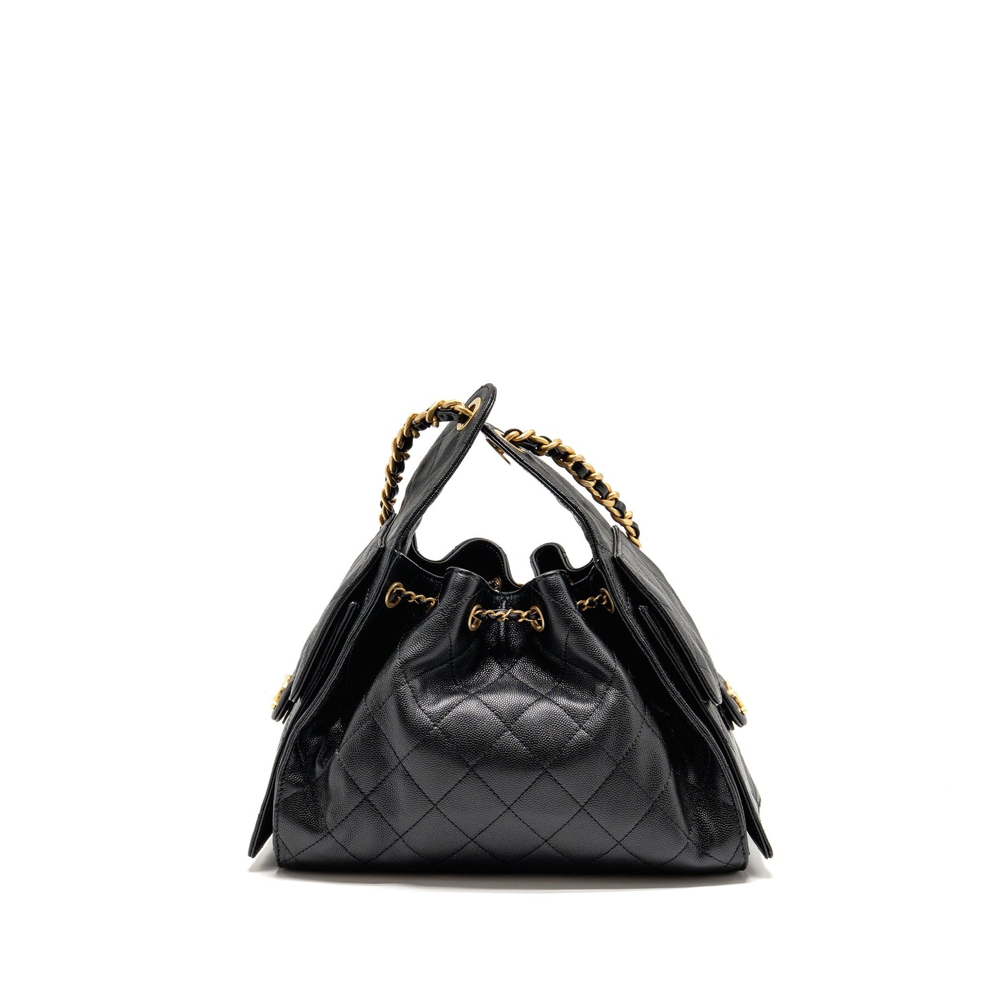 Chanel Small 25 Bag Caviar Black GHW (Microchip)
