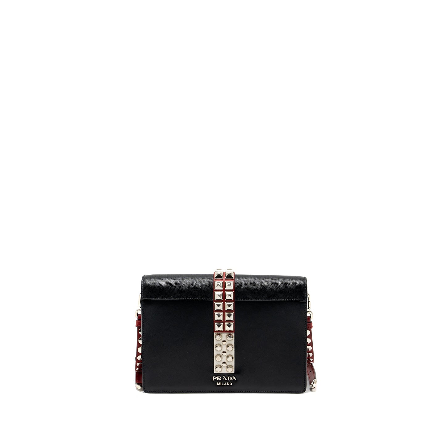 Prada Electra city flap Purse calfskin black / red