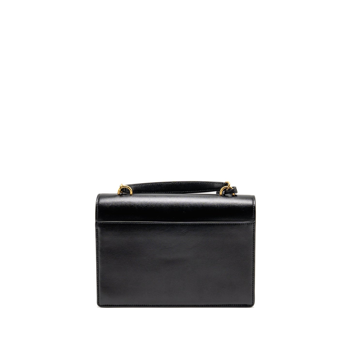 Saint Laurent/ Medium Top Handle Sunset Purse Calfskin Black