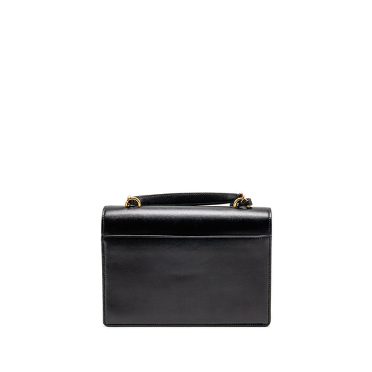 Saint Laurent/ Medium Top Handle Sunset Purse Calfskin Black
