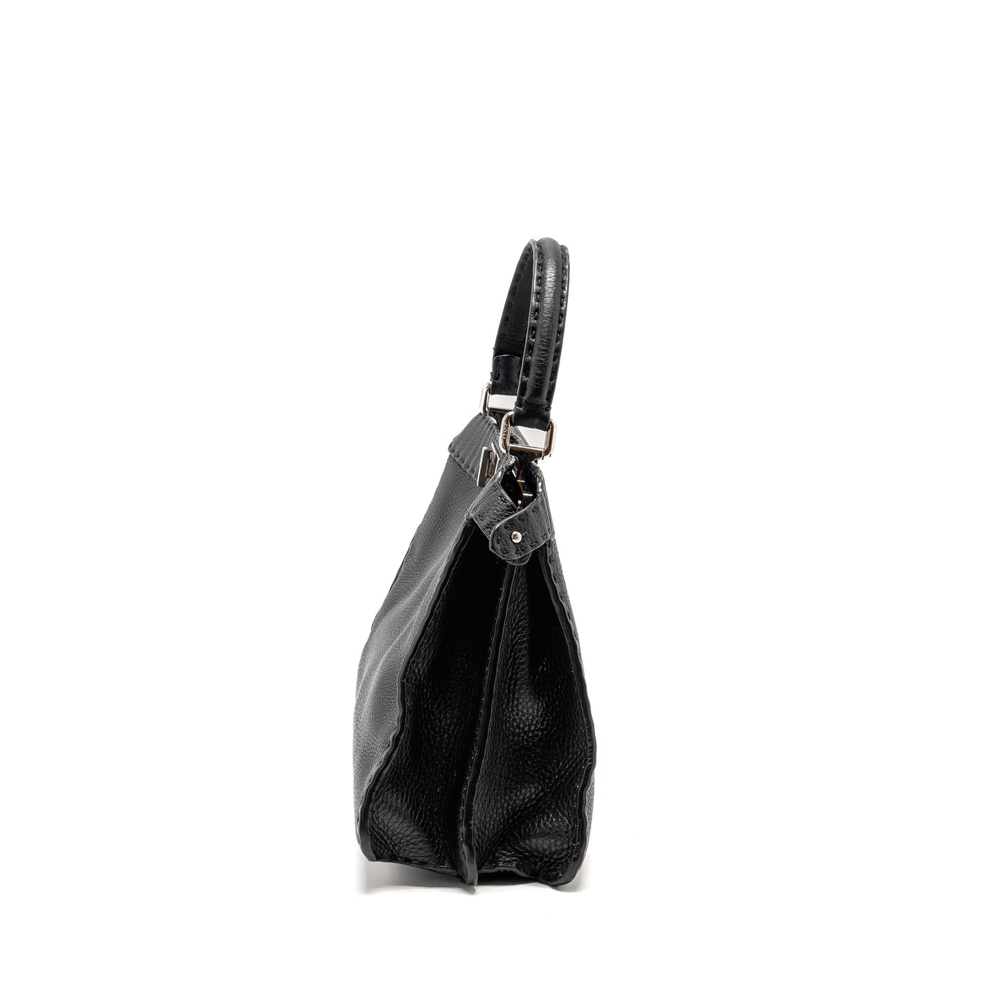 Fendi Medium Peekaboo Purse Calfskin Black