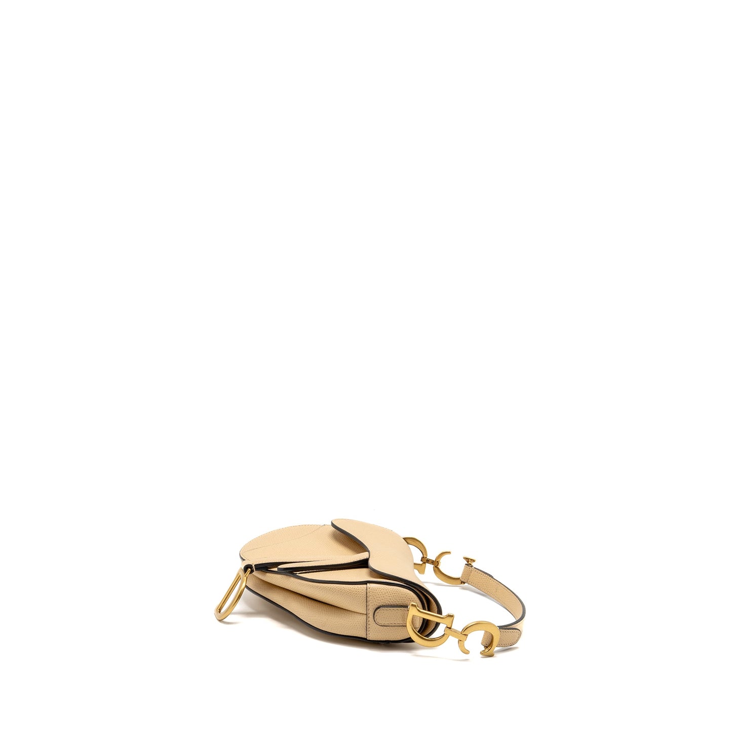 Dior Mini Saddle Purse Calfskin Beige