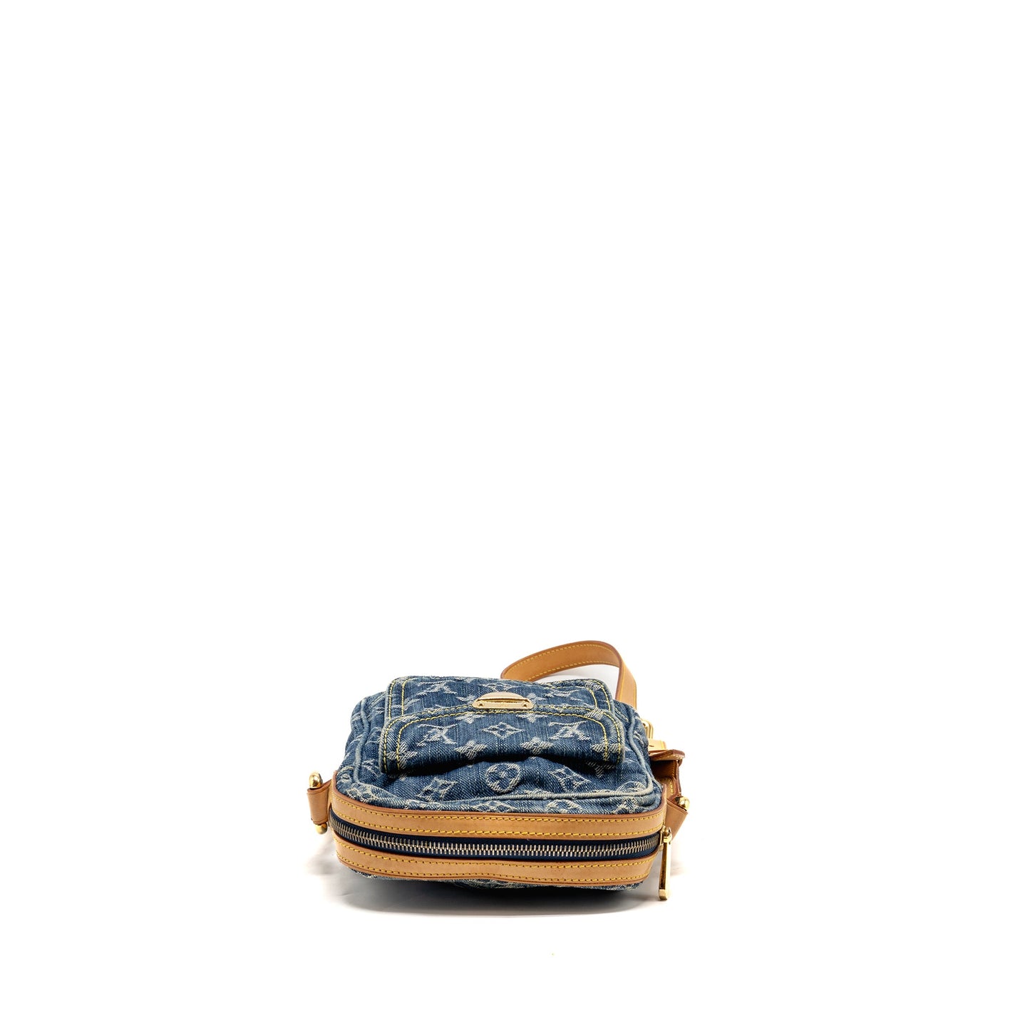Louis Vuitton Vintage Denim Camera Purse Monogram Blue Denim