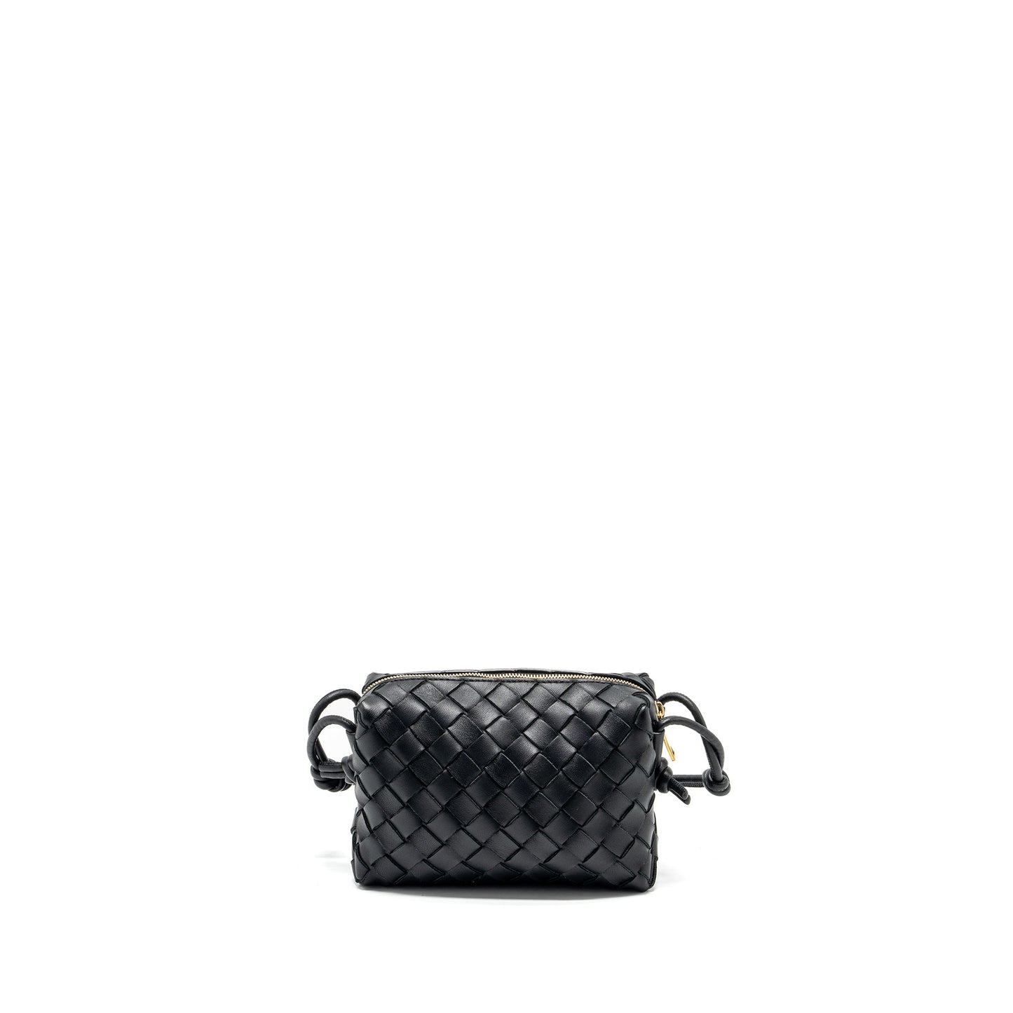 Bottega Veneta Mini Loop Camera Purse Lambskin Black