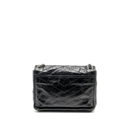 Saint Laurent/ Medium Niki Purse Shiny Calfskin Black