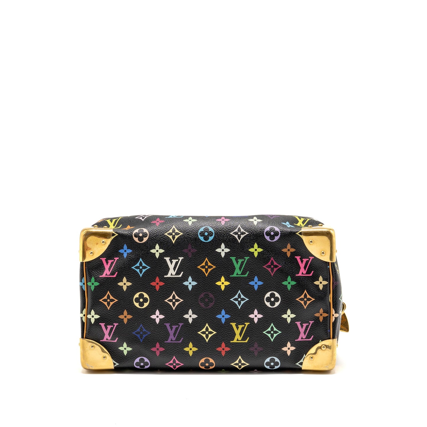 Louis Vuitton x Takashi Murakami Speedy 30 Limited Edition Multicoloured Monogram Canvas Black