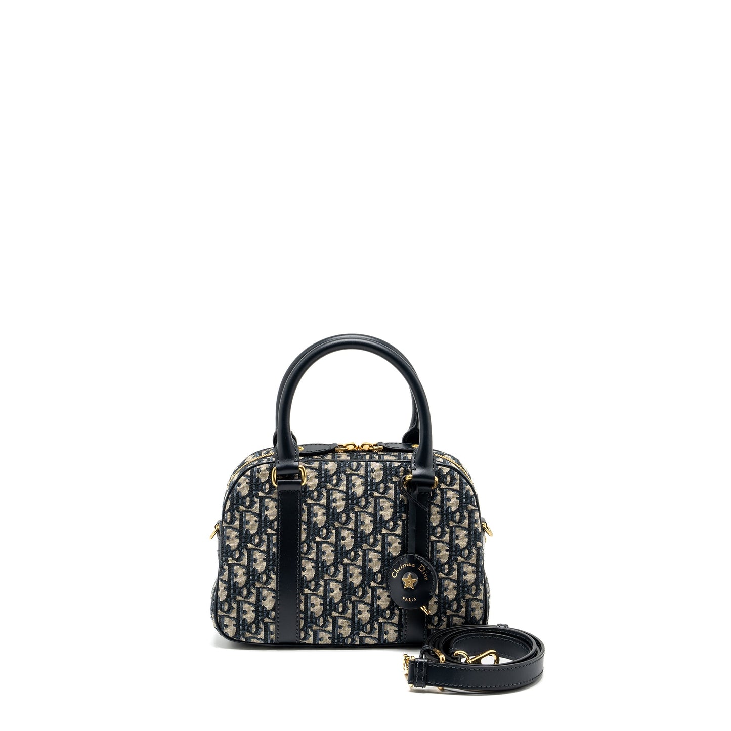 Dior Medium Bowling Purse dior oblique canvas blue