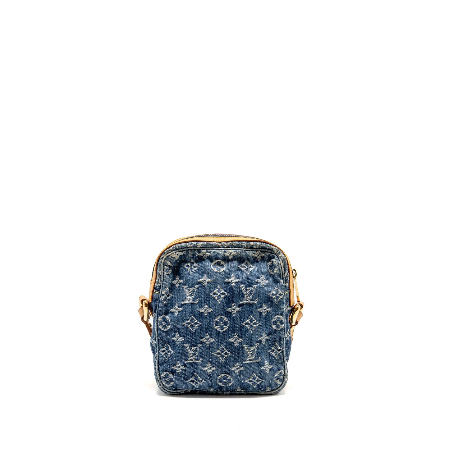 Louis Vuitton Vintage Denim Camera Purse Monogram Blue Denim