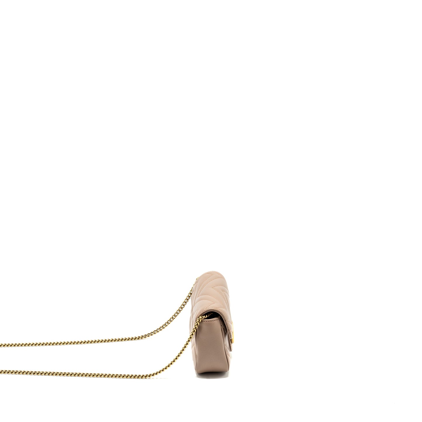 Gucci super mini marmont Purse calfskin beige
