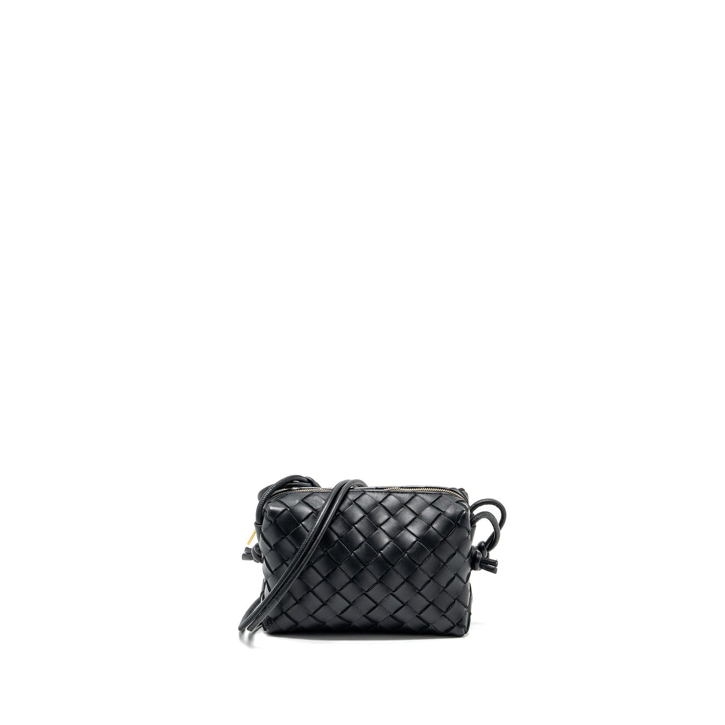 Bottega Veneta Mini Loop Camera Purse Lambskin Black