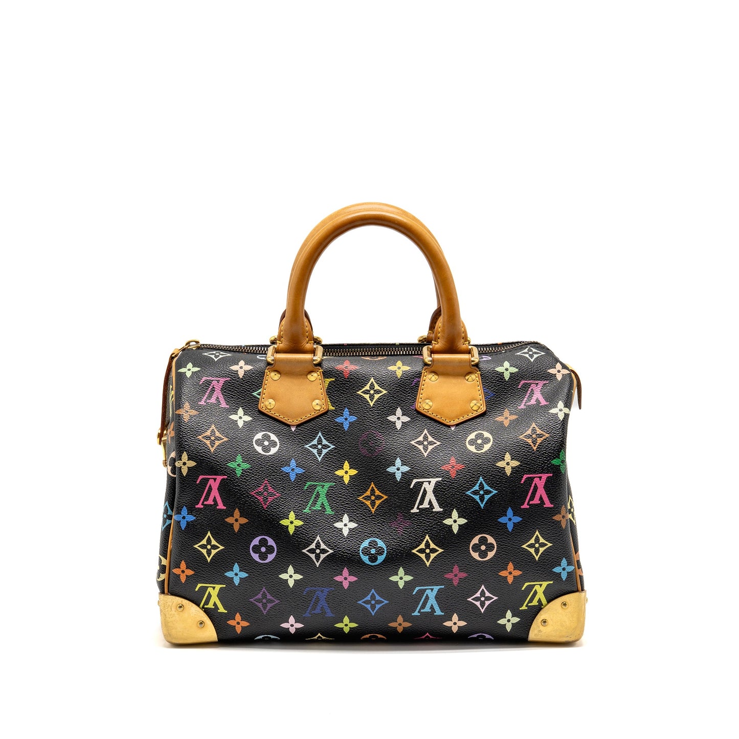 Louis Vuitton x Takashi Murakami Speedy 30 Limited Edition Multicoloured Monogram Canvas Black