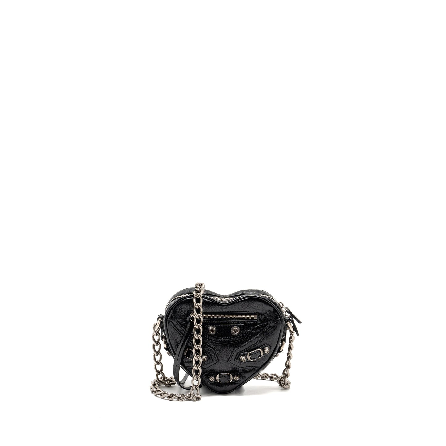 Balenciaga Le Cagole Heart Mini Purse Lambskin Black