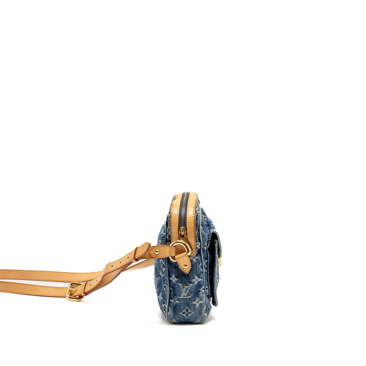 Louis Vuitton Vintage Denim Camera Purse Monogram Blue Denim