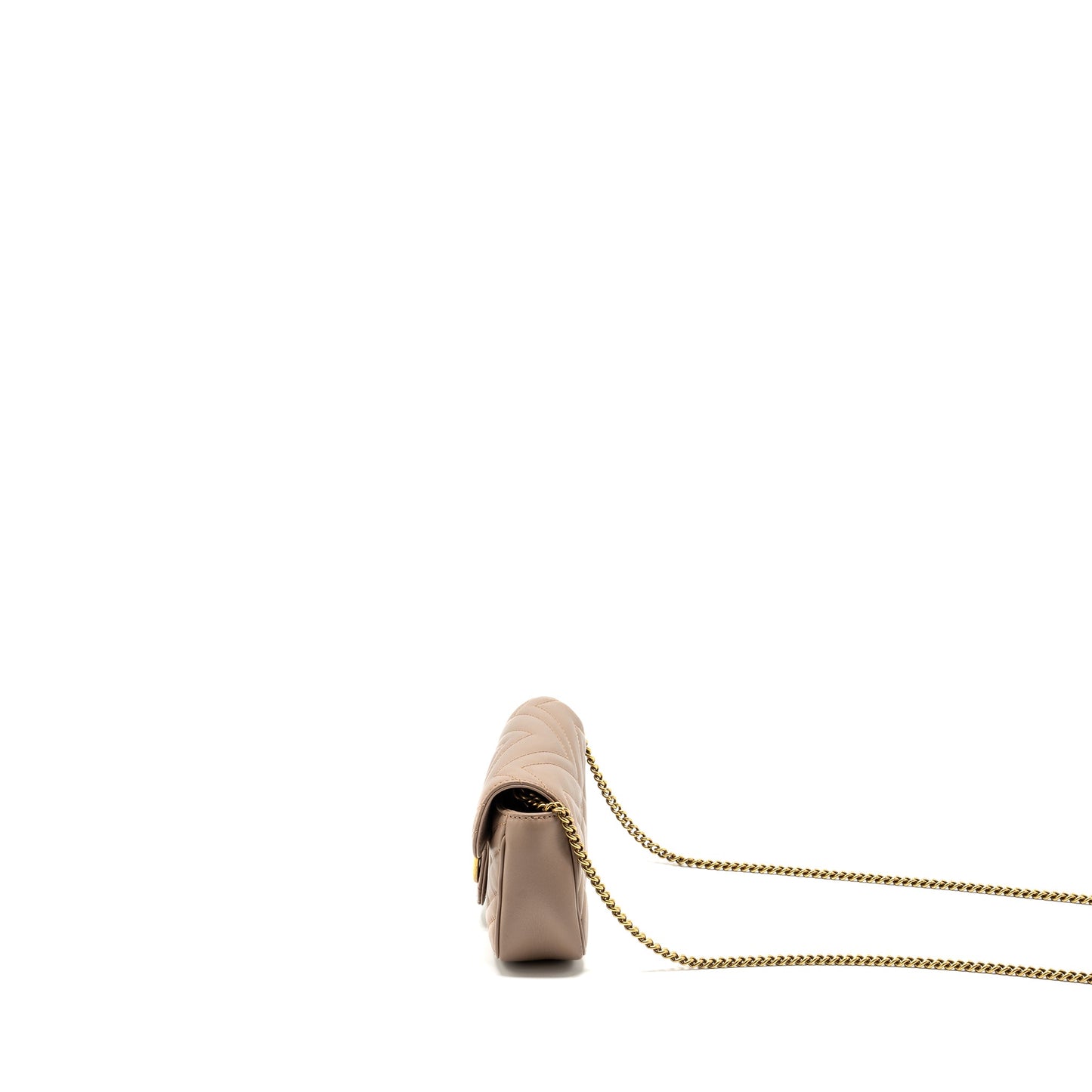 Gucci super mini marmont Purse calfskin beige