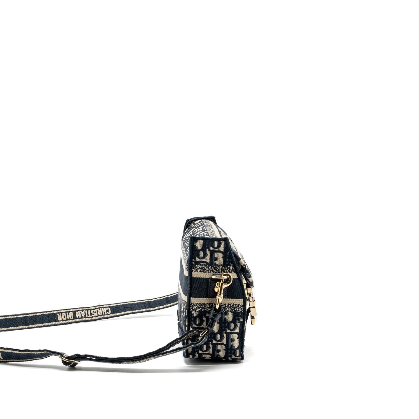 Dior Small Diorcamp Purse Blue Dior Oblique Embroidery