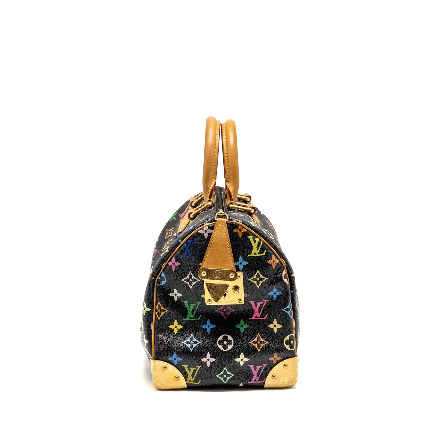 Louis Vuitton x Takashi Murakami Speedy 30 Limited Edition Multicoloured Monogram Canvas Black