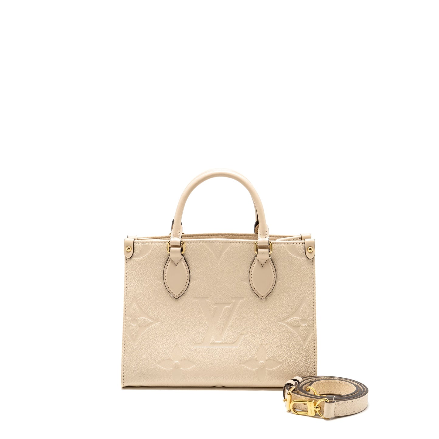 Louis Vuitton Onthego pm Monogram Empreinte Leather Creme