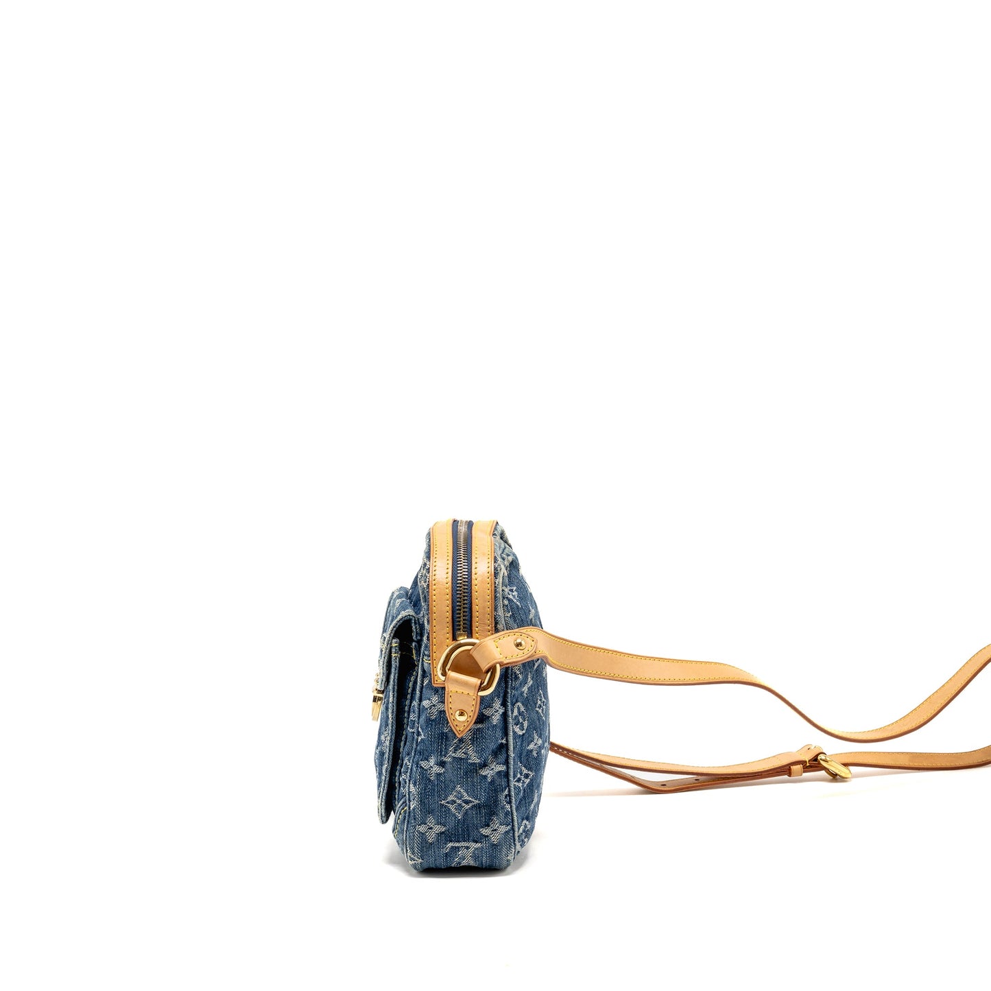 Louis Vuitton Vintage Denim Camera Purse Monogram Blue Denim