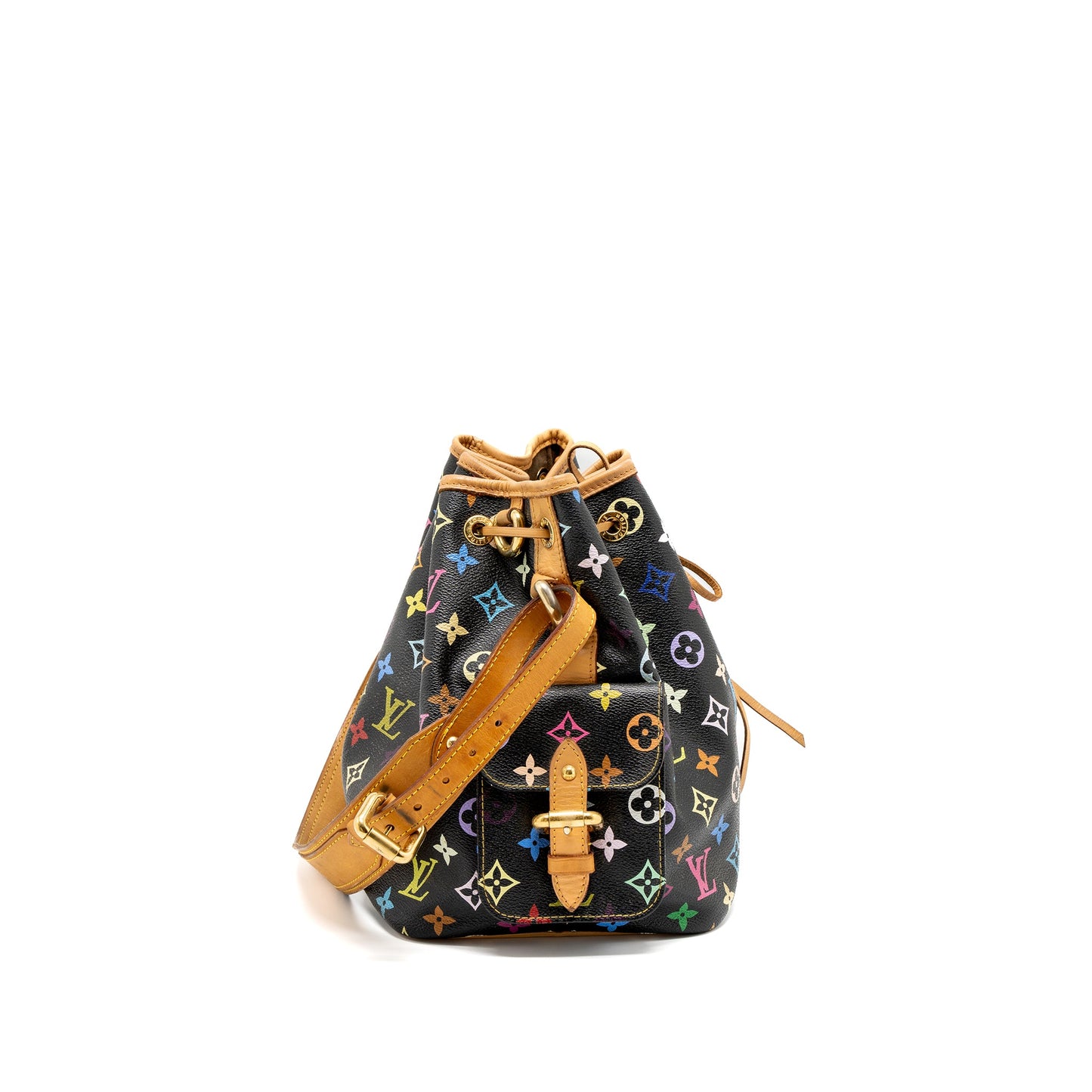 Louis Vuitton Petit Noe Black Multicolour Monogram Canvas