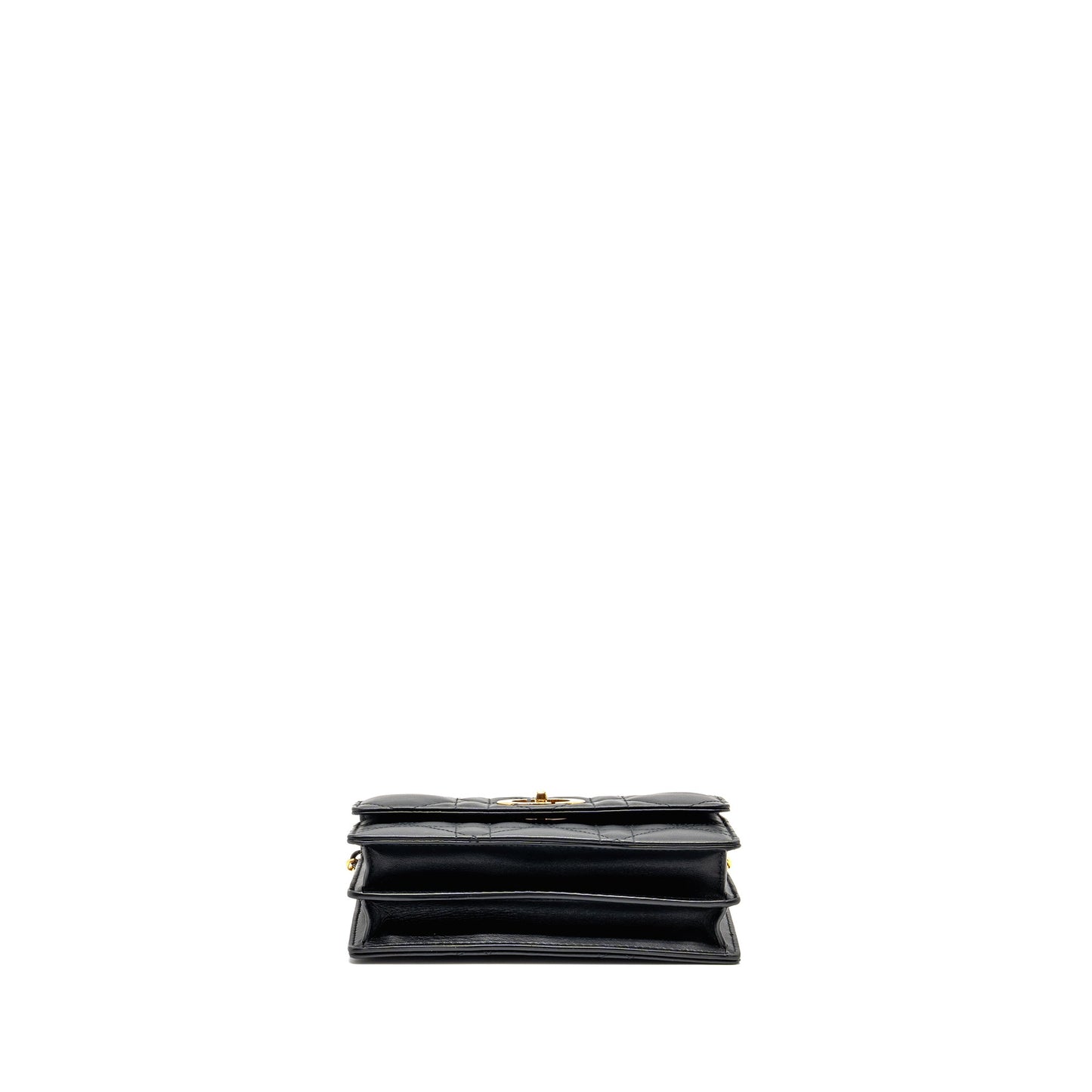 Dior Miss Caro Mini Purse with Chain Lambskin Black Multicolour Hardware