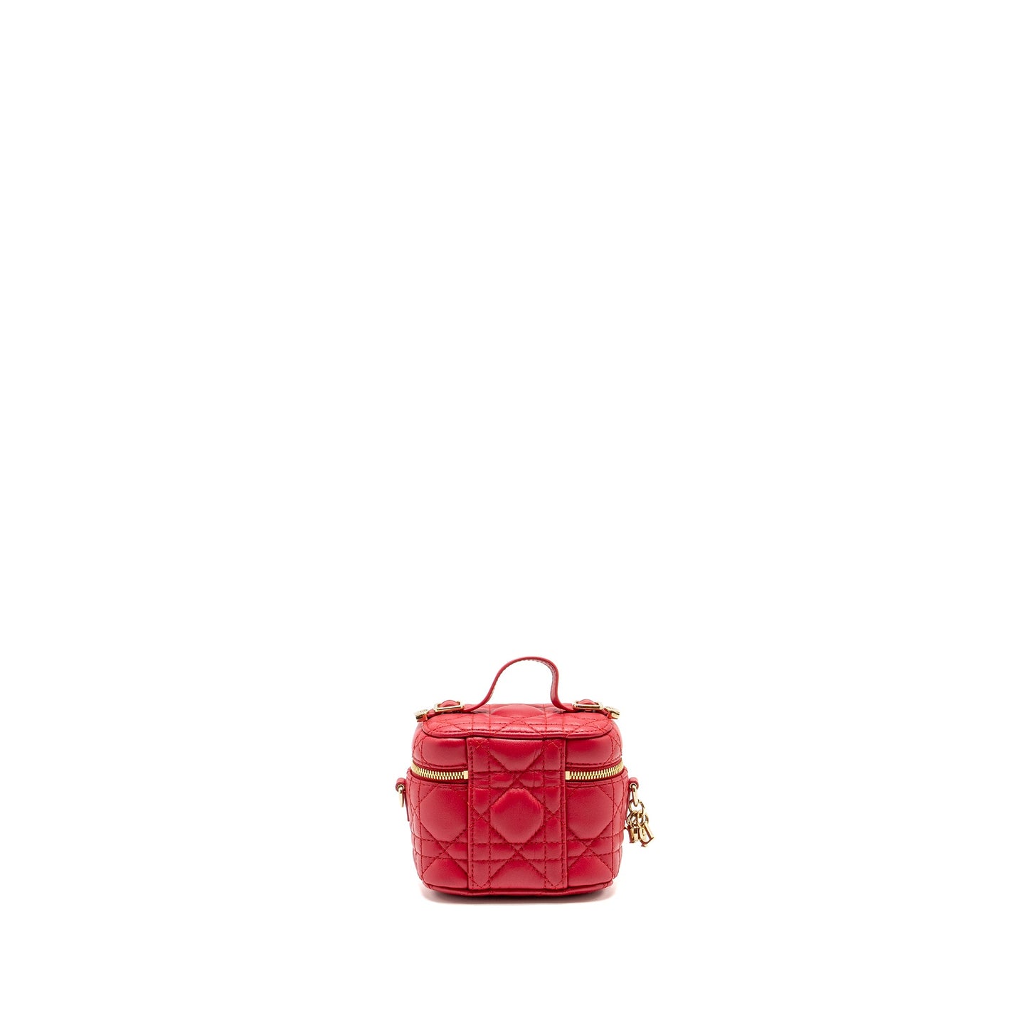 Dior Micro Lady Dior Vanity Case Lambskin Red