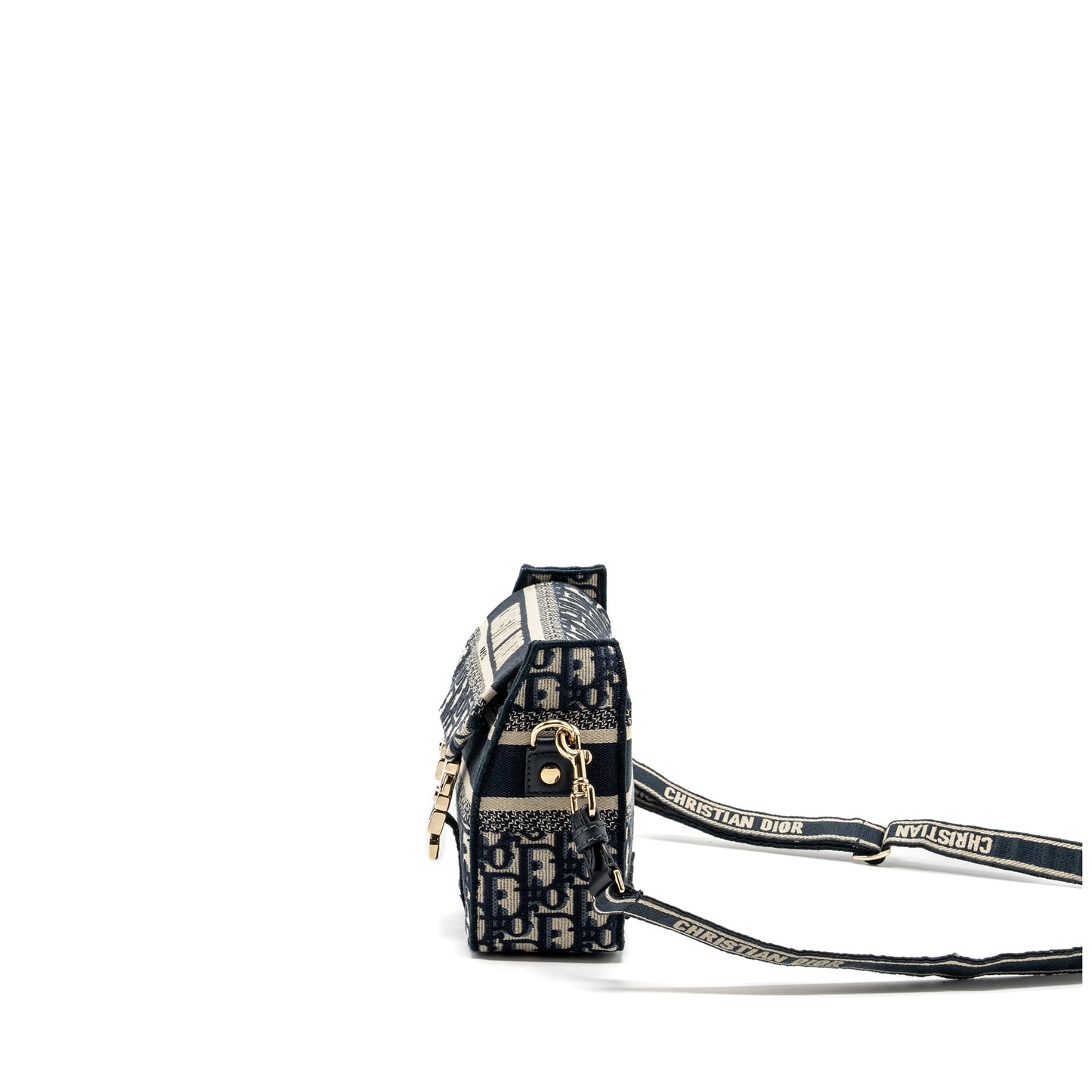 Dior Small Diorcamp Purse Blue Dior Oblique Embroidery