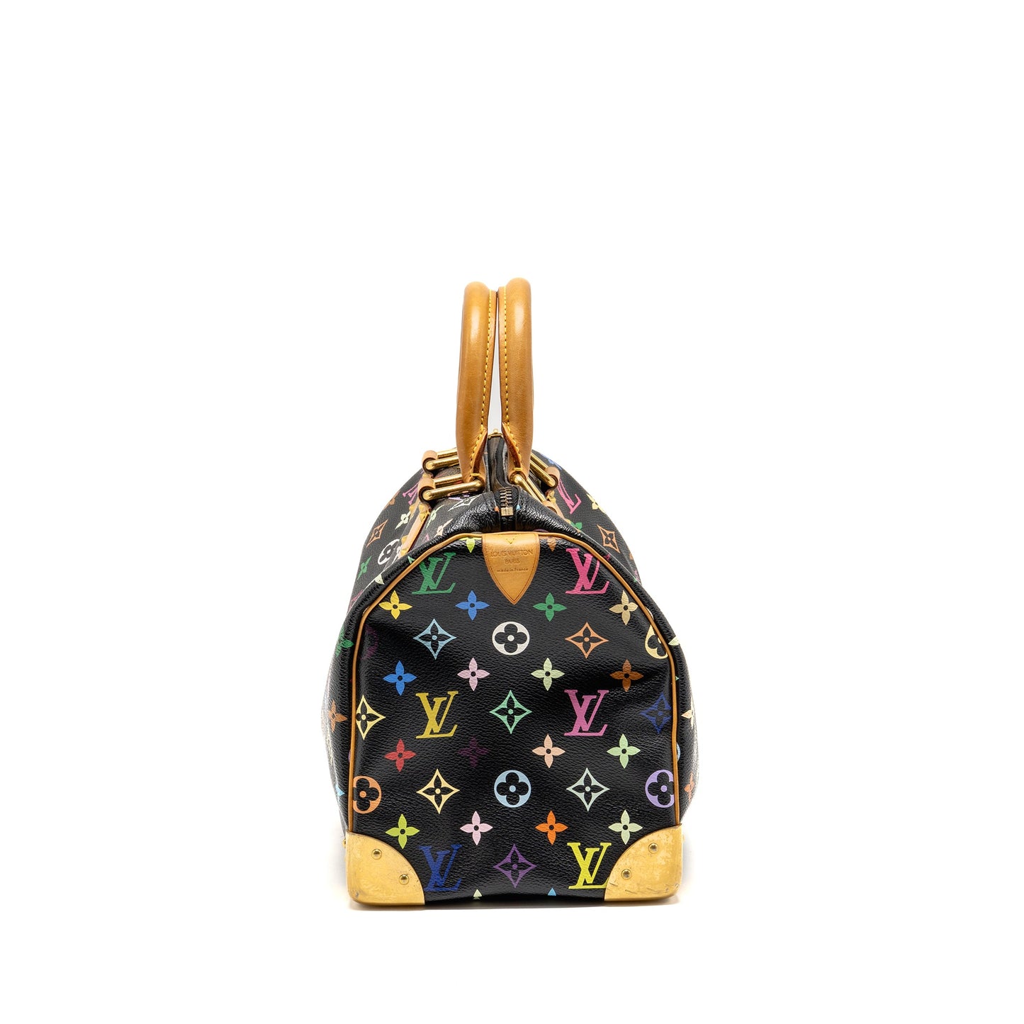 Louis Vuitton x Takashi Murakami Speedy 30 Limited Edition Multicoloured Monogram Canvas Black