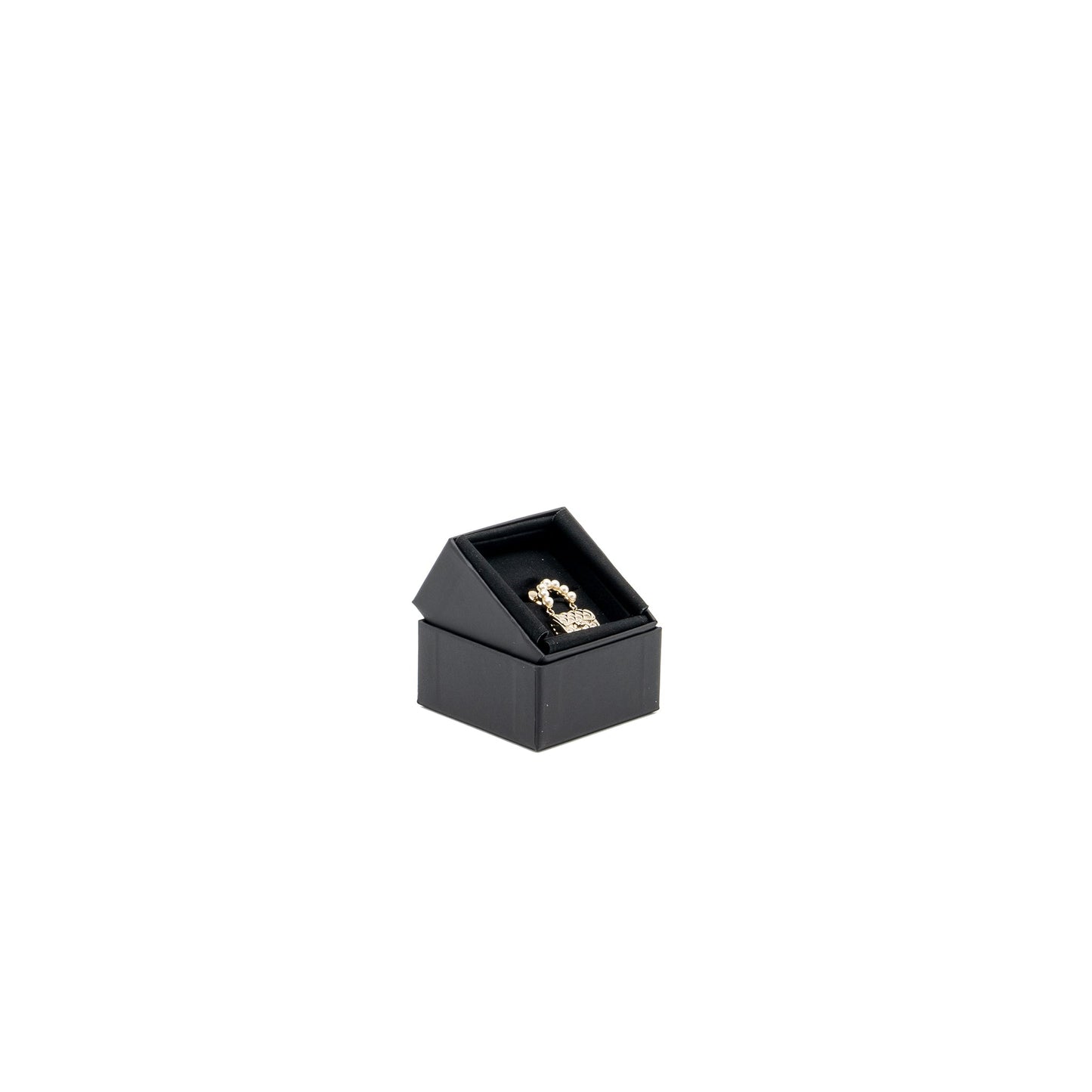 Chanel flap bag dropped brooch with pearl Gold Tone