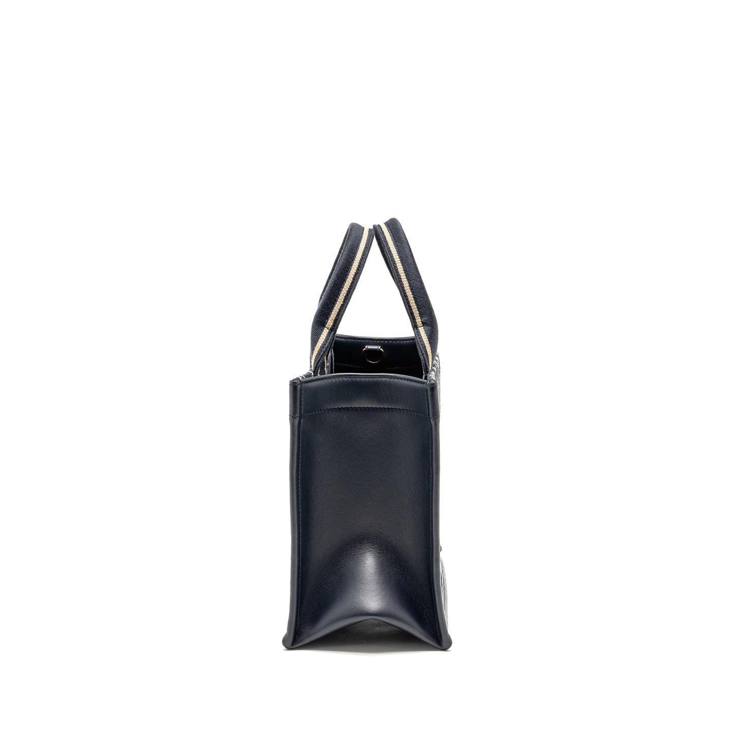 Small Book Tote Blue Oblique Embroidery/Calfskin