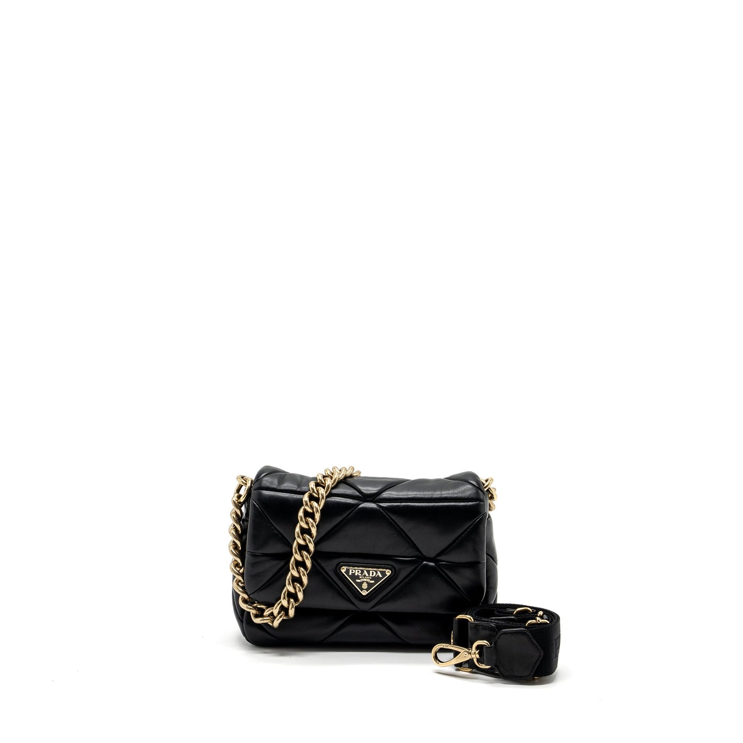 Prada Pattina in Pelle Nappa Patch Black