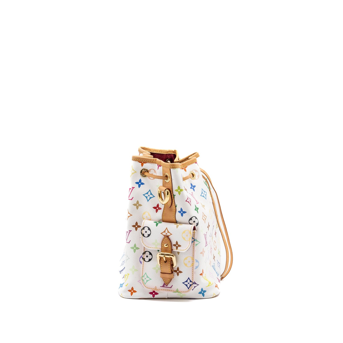 Louis Vuitton Vintage Petit Noe Mini Purse Multicolour Monogram Canvas White