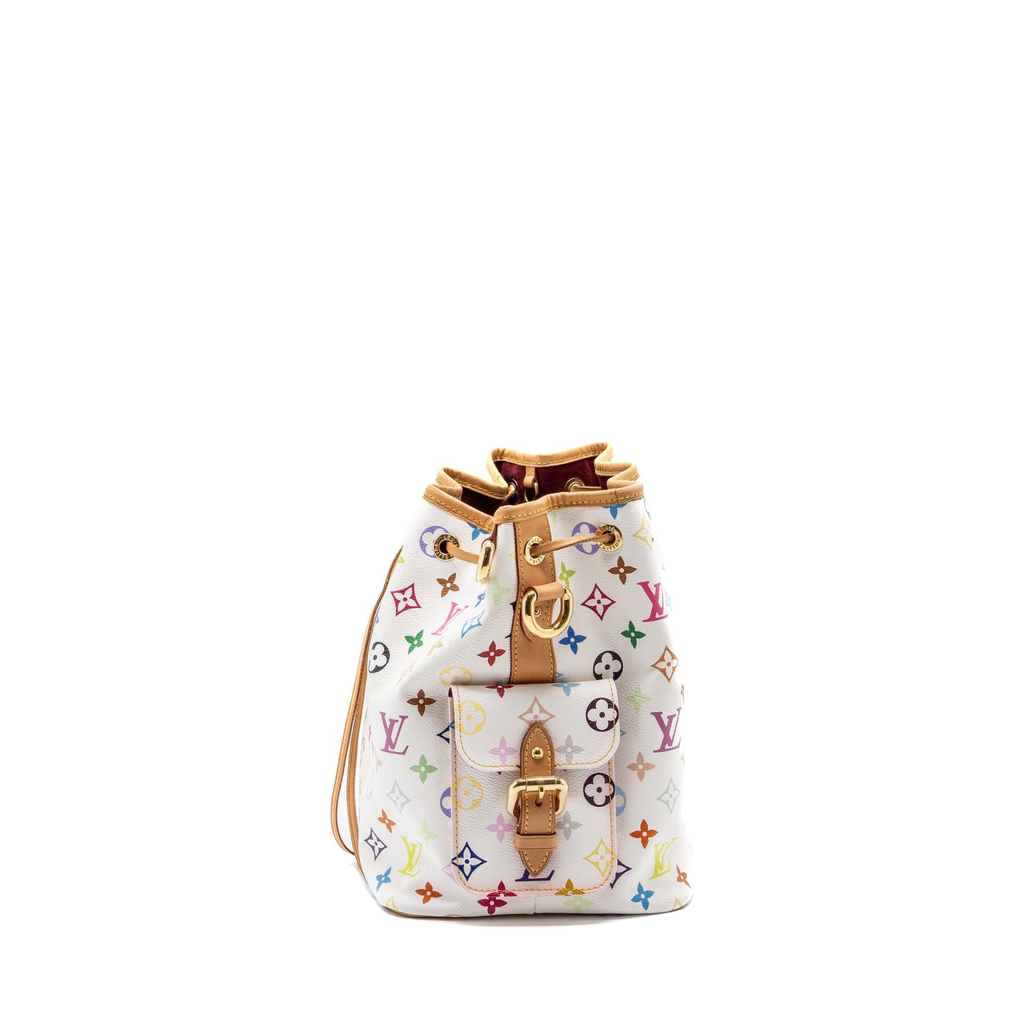 Louis Vuitton Vintage Petit Noe Mini Purse Multicolour Monogram Canvas White