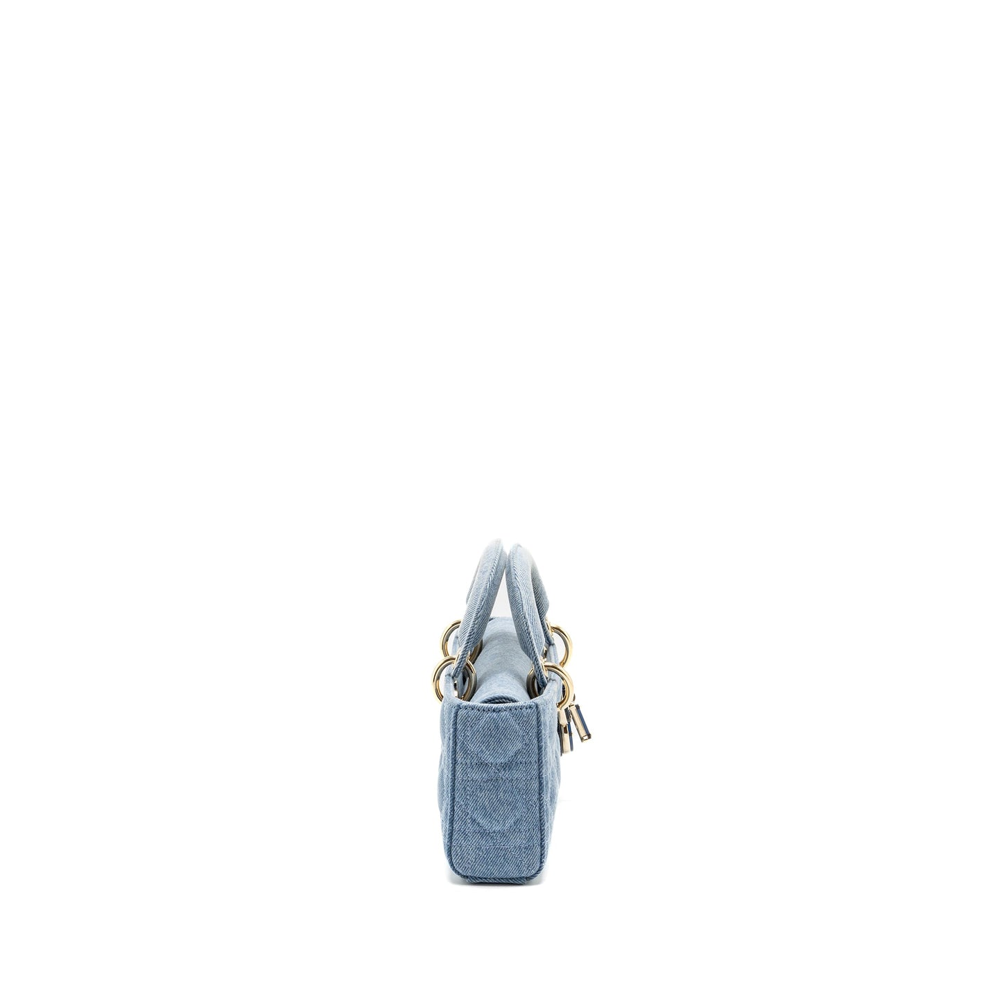 Small Lady D-joy Purse Macrocannage Denim Blue