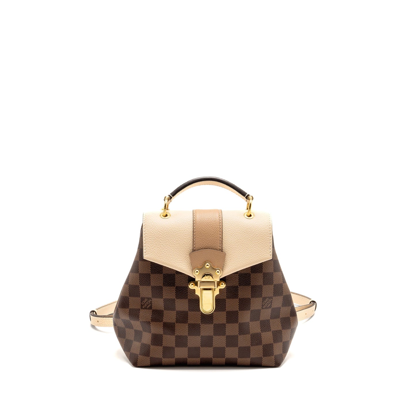 Louis Vuitton Clapton Backpack Damier Ebene Canvas/Leather Light Pink