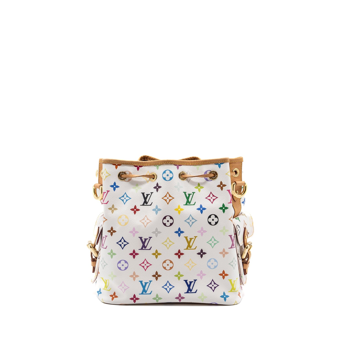 Louis Vuitton Vintage Petit Noe Mini Purse Multicolour Monogram Canvas White