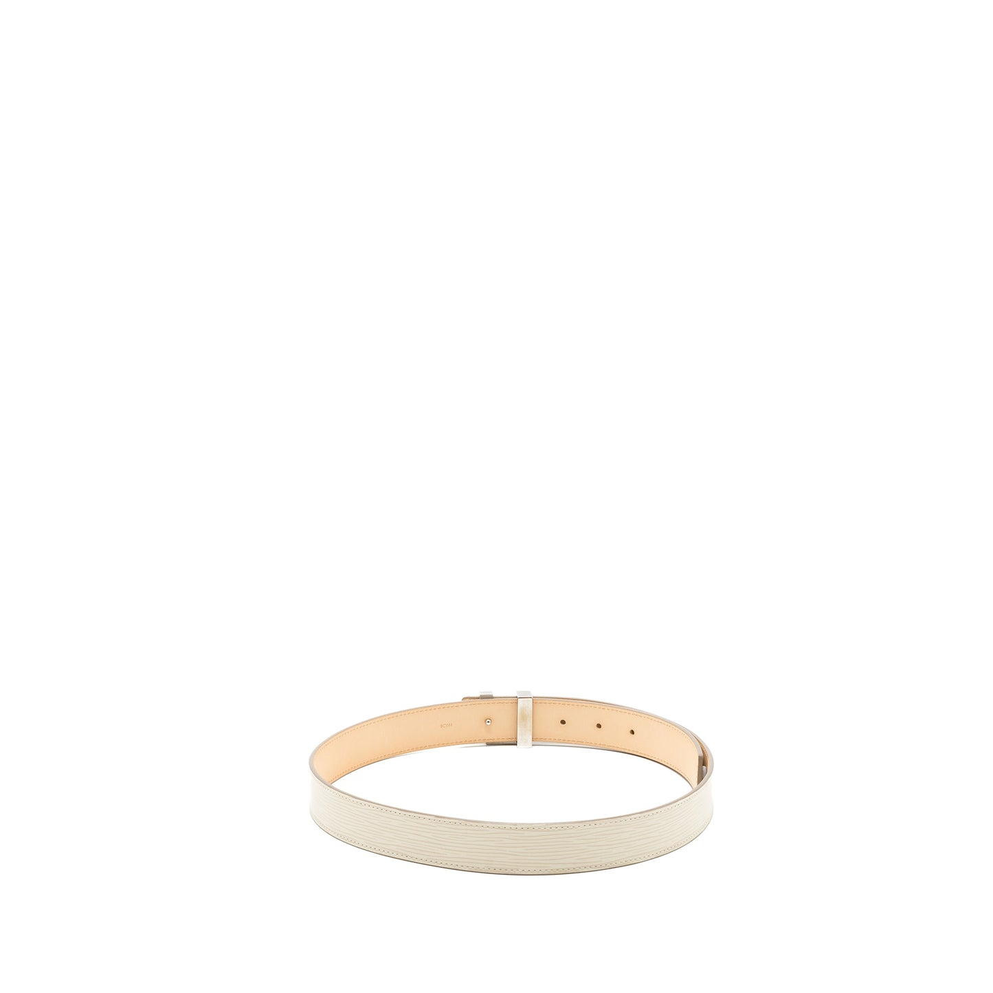 Louis Vuitton size 80 initials 30 mm belt epi white