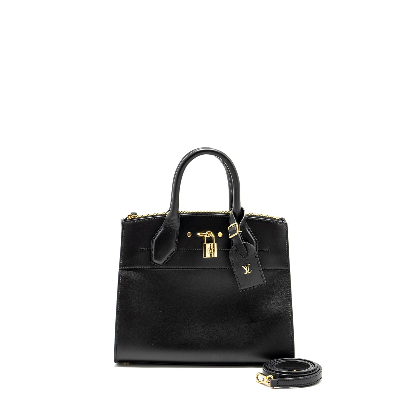 LOUIS VUITTON City Steamer Grained Calfskin Black