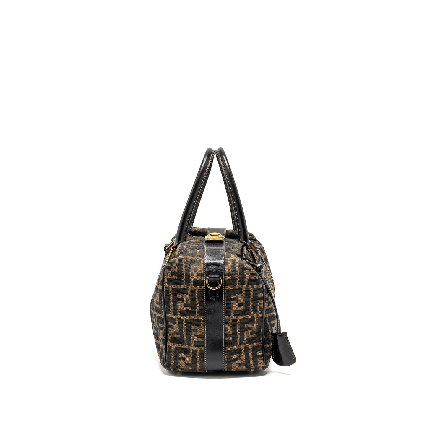 Fendi Vintage handle bowling Purse canvas brown