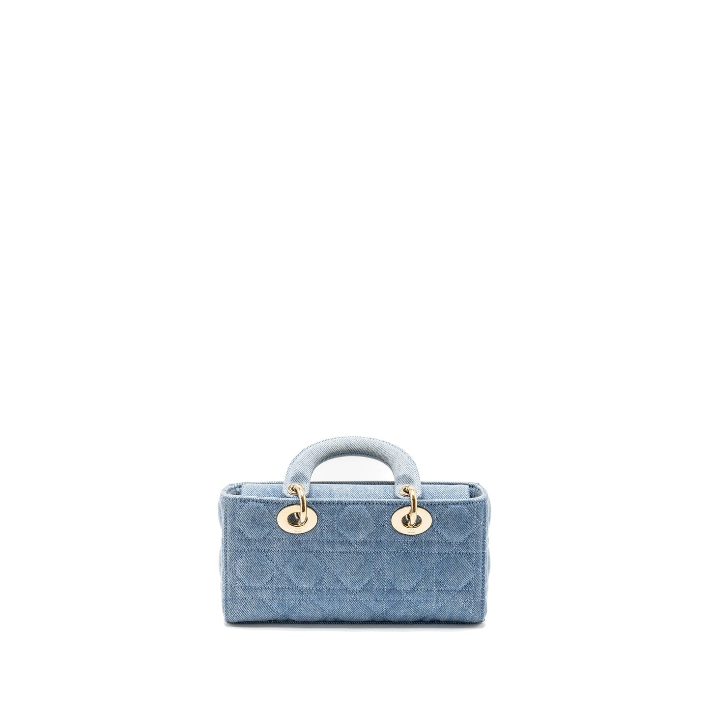 Small Lady D-joy Purse Macrocannage Denim Blue