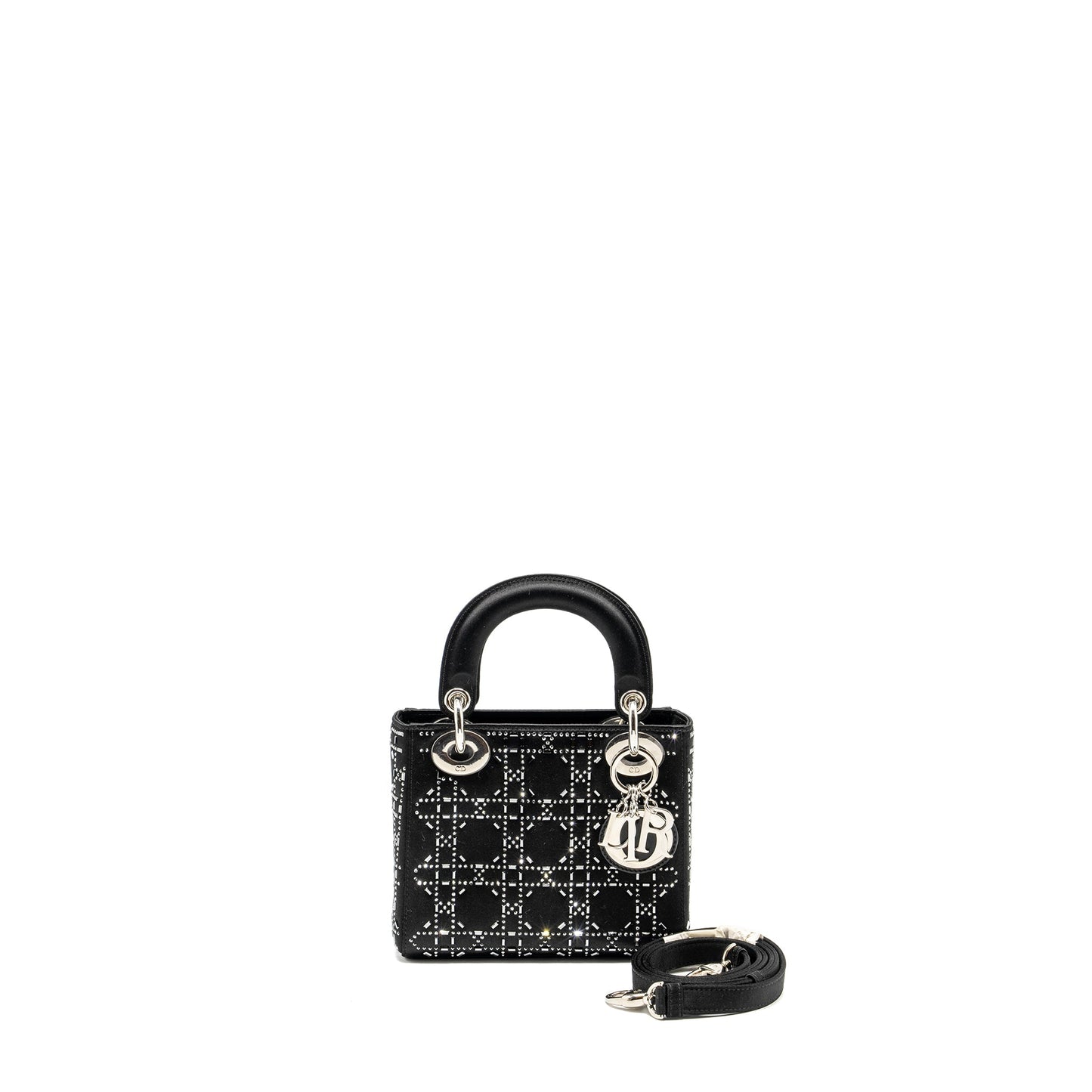 Dior Mini Lady Dior Stain Crystal Black