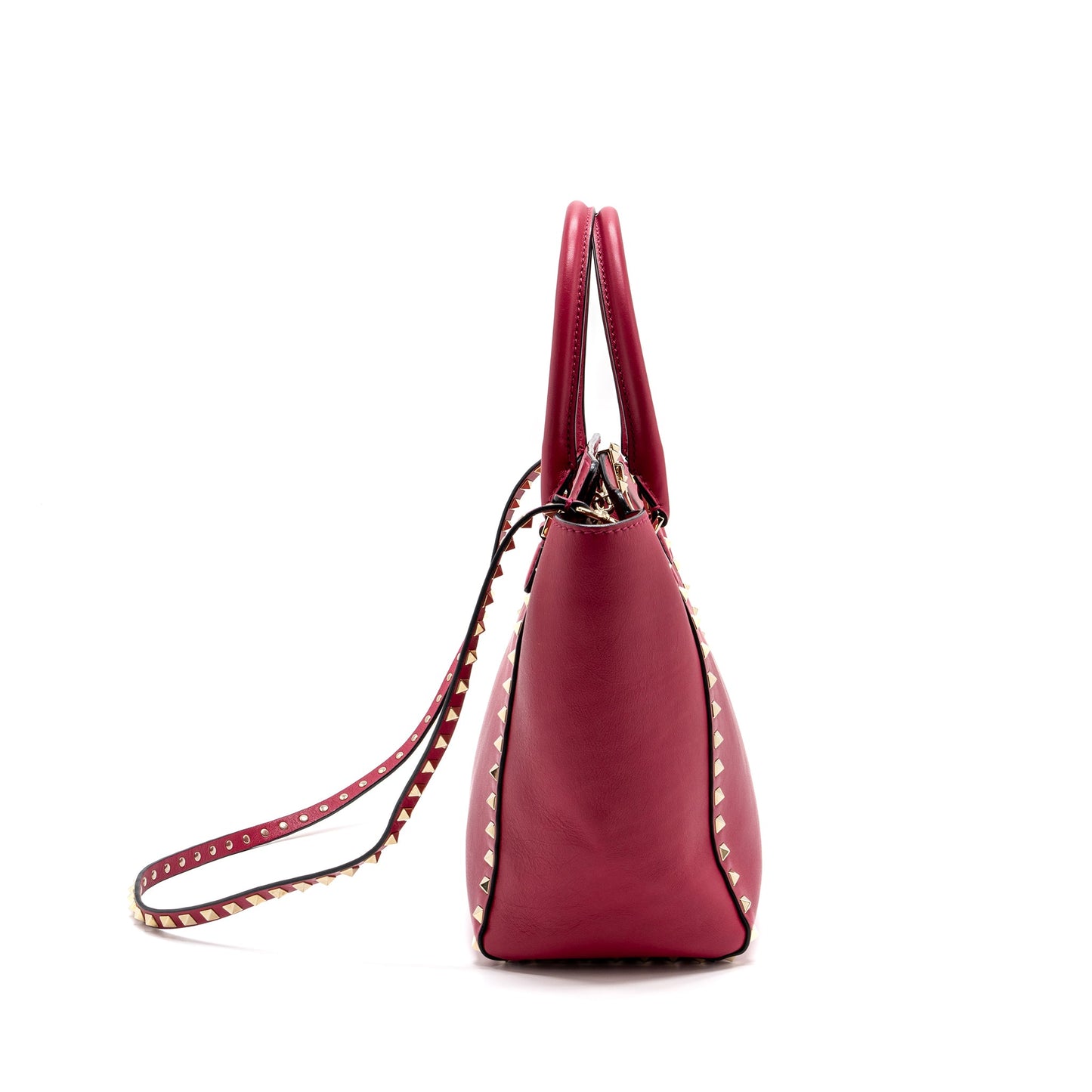 VALENTINO Medium ROCKSTUD DOUBLE HANDLE Purse calfskin
