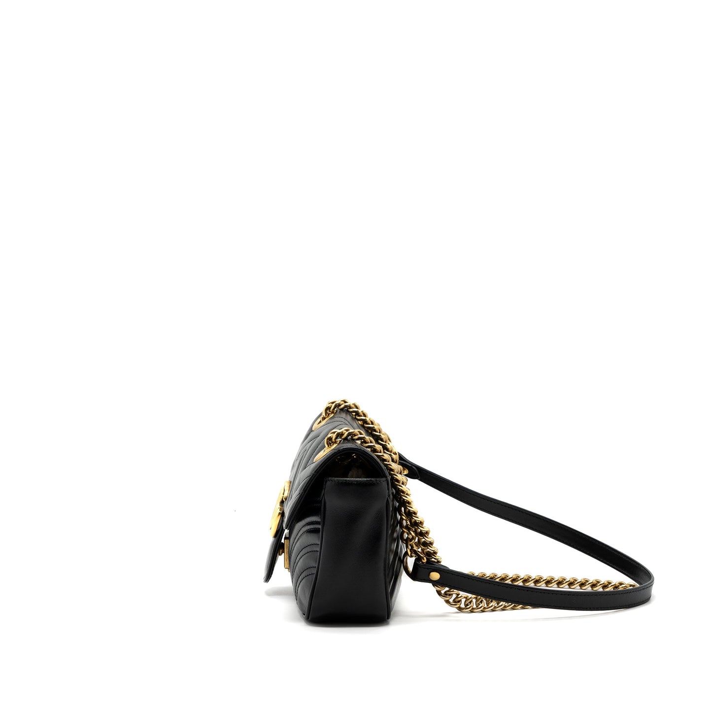 Gucci Mini Marmont Purse Calfskin Black Brushed